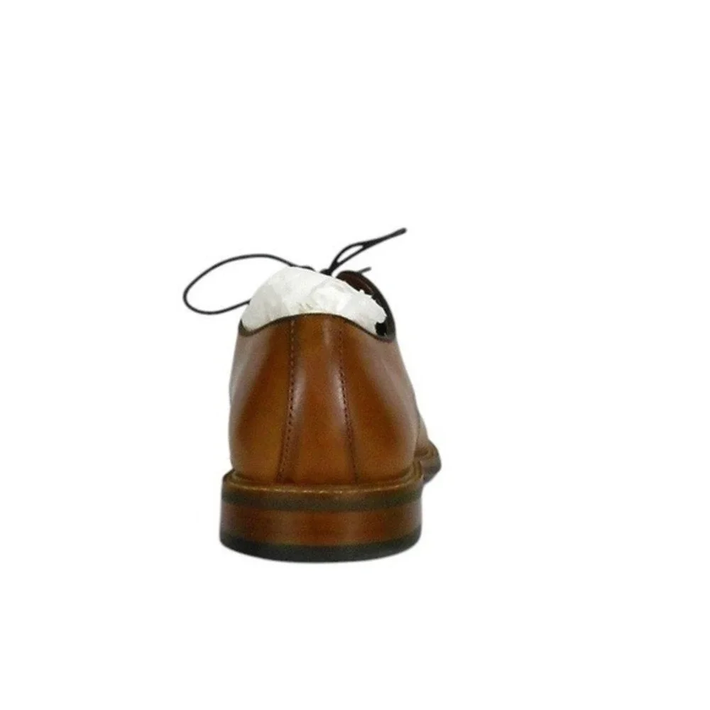 Vince Camuto Mens Dress Shoes 11.5 M Cognac Brown Leather‎ Oxford VY-LAMSON